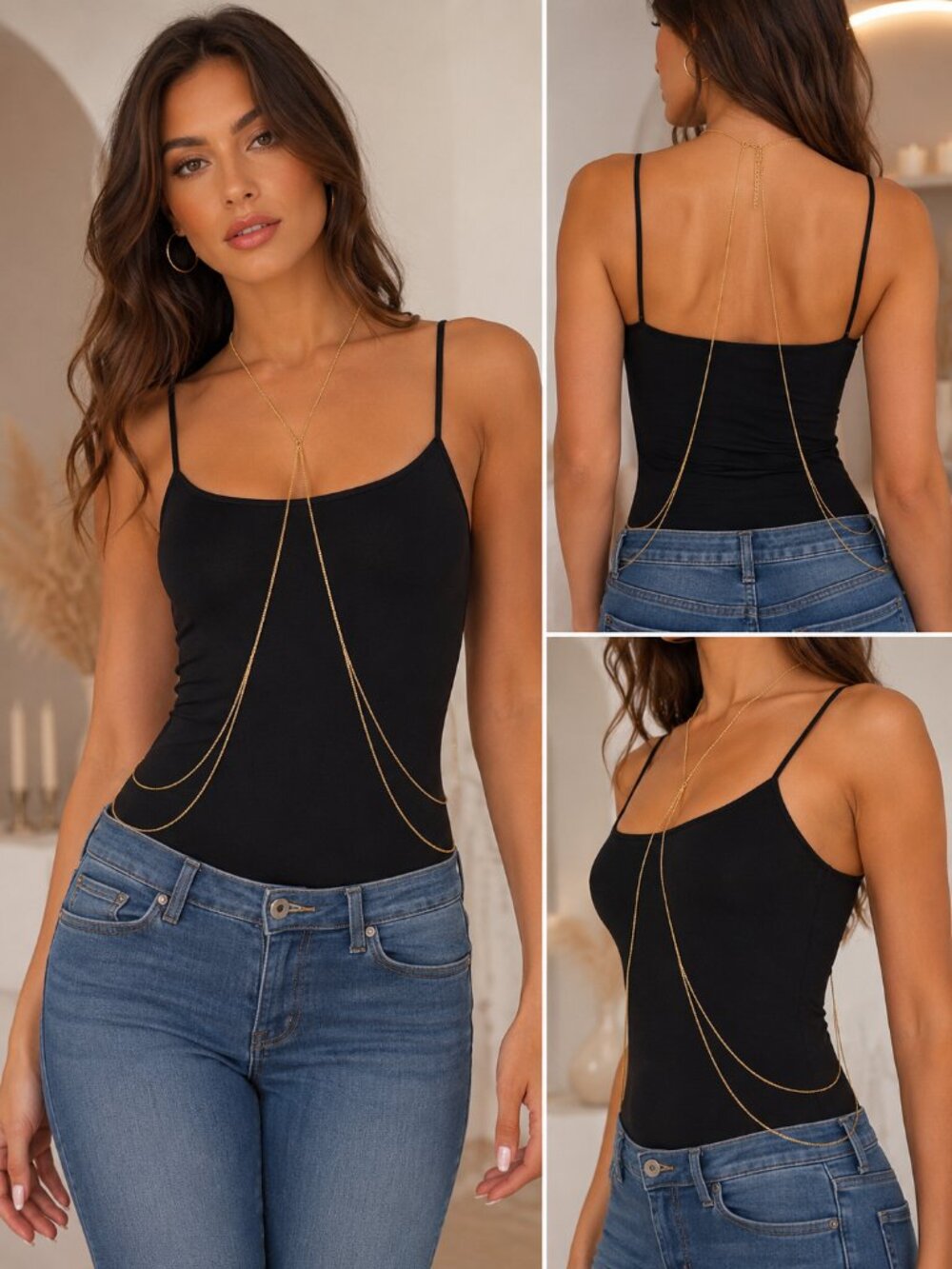 Double Drape Body Chain Jewelry